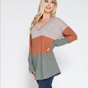 Color block oversized top